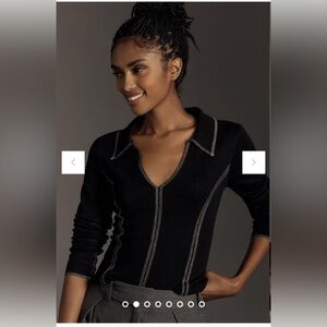 NWT！Anthropologie Pilcro Stitched Long-Sleeve Top size XS